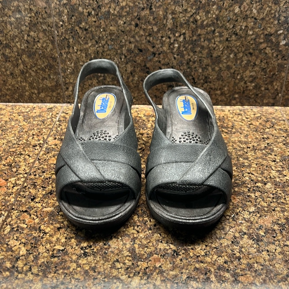 Okabachi Foot Therapy Slip On Wedge Sandal